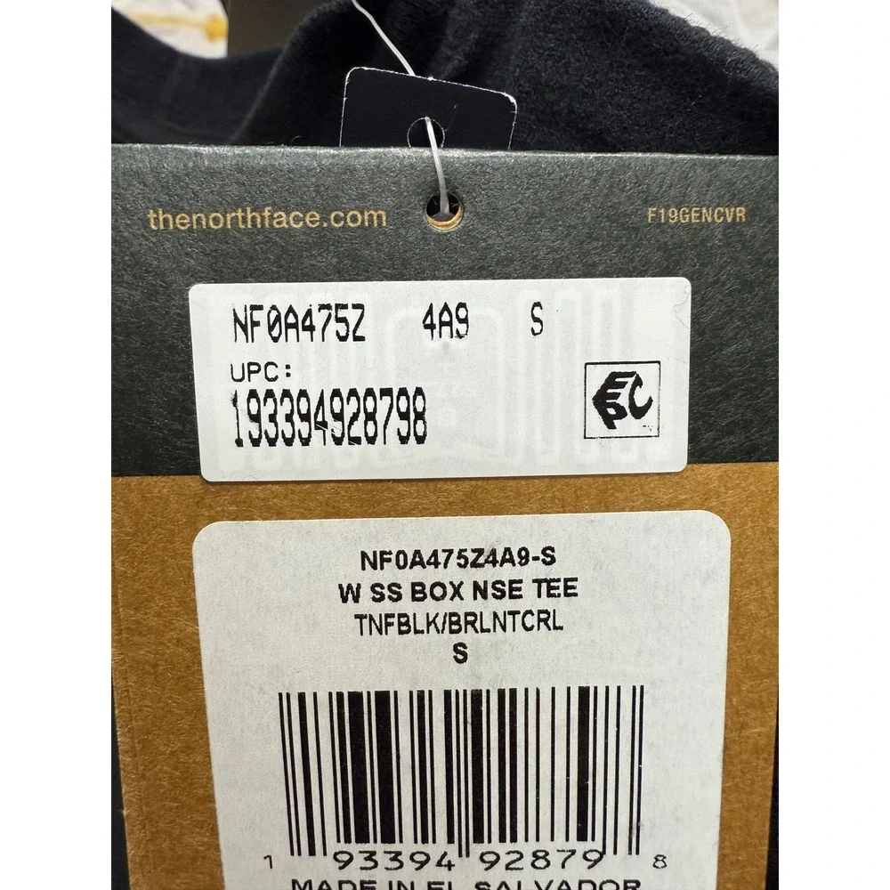The North Face Women's S/S Box NSE Tee Black‎ Knit Tops SMALL - Picture 5 of 8